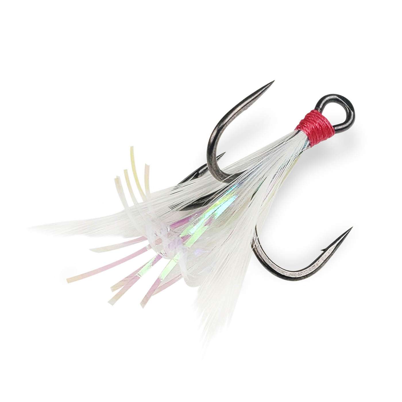 <p><strong>Gamakatsu G-Finesse Feathered Treble MH</strong></p><p>Based largely on the input of Aaron Martens, the G-Finesse feathered trebles feature either white or chartreuse premium feathers and complementary tinsel, hand selected by Martens to tempt even the most finicky fish. The G-Finesse feathered trebles feature TGW (Tournament-Grade Wire) construction, which is thinner, stronger and sharper than the standard wire. That means anglers will use fewer of them while ensuring better hook up percentages. To complete the job, they come with a Nano-Coat finish that makes penetration even easier. $10.70 - $12.02. <a href=