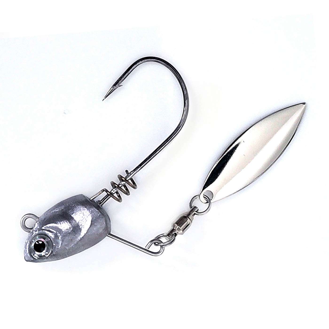 <p><strong>Gamakatsu Under Spin Head Mini</strong></p><p>The Under Spin Head Mini features Gamakatsuâs premium size 1 Finesse Heavy Cover 60-degree hook. The wide gap design means bulkier plastics and have plenty of bite. Ideal for smaller finesse presentations, the head profile is streamlined to glide through cover. Attention-getting recessed lifelike eyes, and the small chrome willow leaf blade result in a combination that fish canât resist. Gamakatsuâs Spring Lock holds swim baits and other plastics gently but firmly, keeping the presentation straight on the hook. $4.46. <a href=