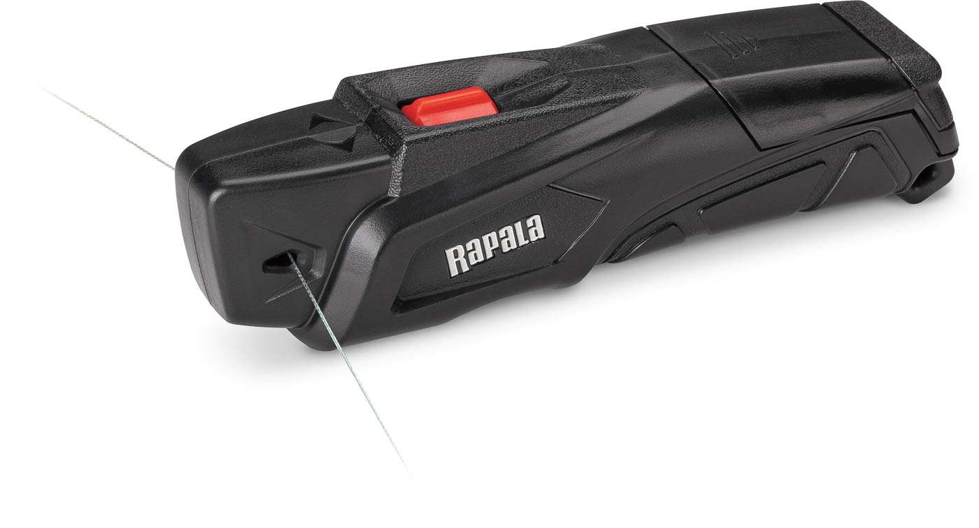 <p><strong>Rapala Compact Line Remover</strong></p><p>Measuring only 5 inches long, the Rapala Compact Line Remover is convenient to have close at hand and for easy stowing. The high torque motor removes 6 feet of line per second, and the dual-direction design allows for left or right-handed operation. Uses 2 AA batteries with an easy access battery compartment. $24.99. <a href=