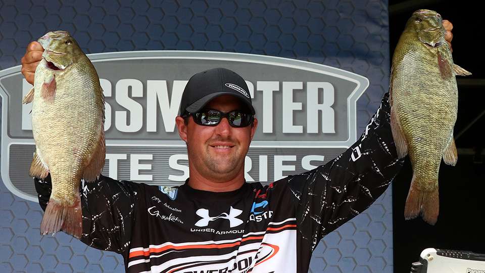 Anglers brought their big bags of smallmouth to the scales after Day 1 of the Guaranteed Rate Bassmaster Elite at St. Lawrence River. First up, Cory Johnston (2nd, 23-7)
