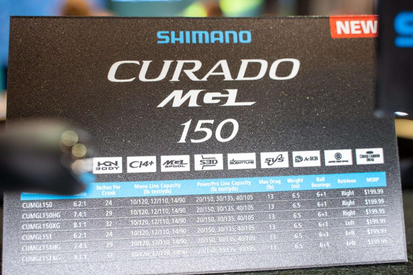 <b>Shimano Curado 150 MGL Casting Reel</b><br>
The Shimano Curado has long been one of the most popular reels on the market. Shimano developed the new 150 as a perfect in-between size of their already existing 70, 200 and 300 size Curados. 