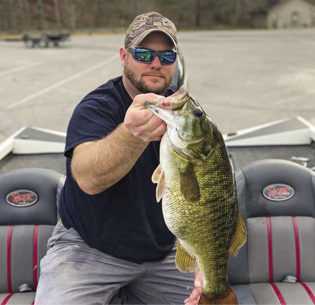6-13<br> Jason Padgett<br> Lake James, North Carolina<br> 3/8-ounce Fish Head Spin w/ Zoom Super Fluke<br>