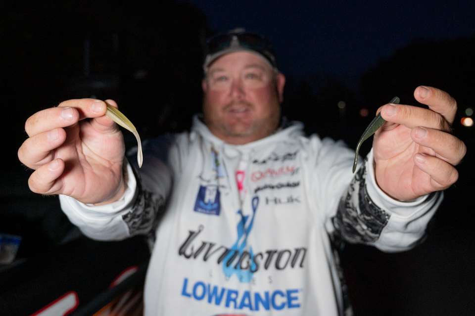<b>Jacob Powroznik (10th; 38-3)</b><br> Jacob Powroznik used a V&M Baits Drop Shad Worm, rigged on a 1/0 Dropshot Wide Gap Hook, with 3/8- 1/4-ounce weights, depending on wind speed.  