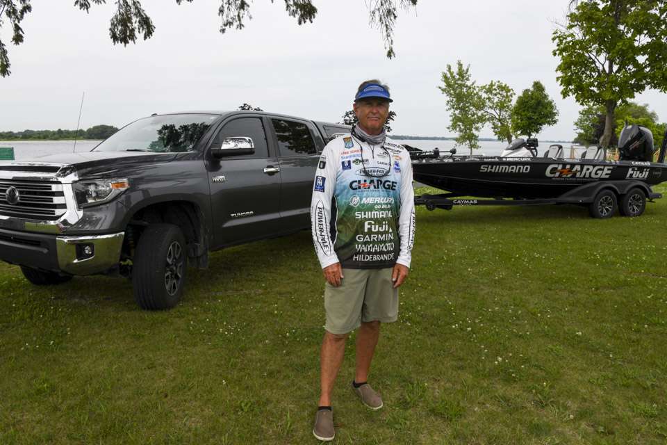 Bassmaster Elite Series veteran Bernie Schultz has owned two Toyota Tundras, and just ordered his third one this year. His current rig is a 2018 Limited 5.7L V8 CrewMax. 