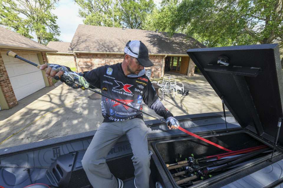 Christie brings out a special rig that won for him at the Sabine River, the event prior to Lake Fork. 
