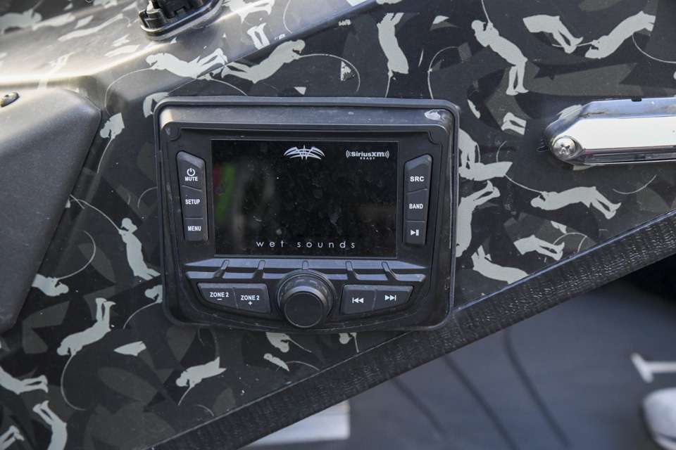 Built into the outside of the console is a Sirius/XM capable AM/FM radio with Bluetooth. 