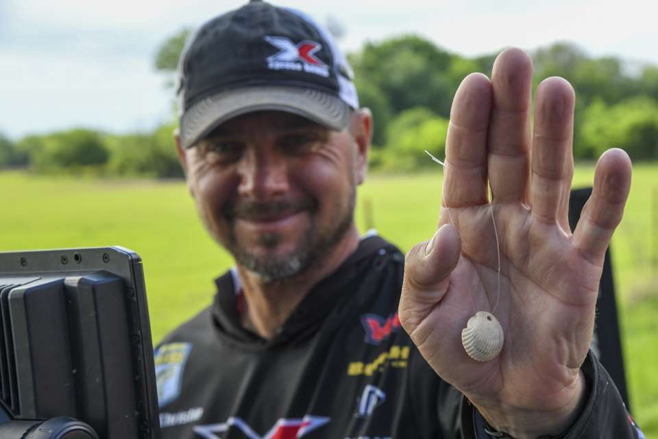 A special good luck charm hangs on the steering column. âThatâs my lucky shell. I was given that before the Sabine River tournament (which he won), and it rides here for the remainder of the year.