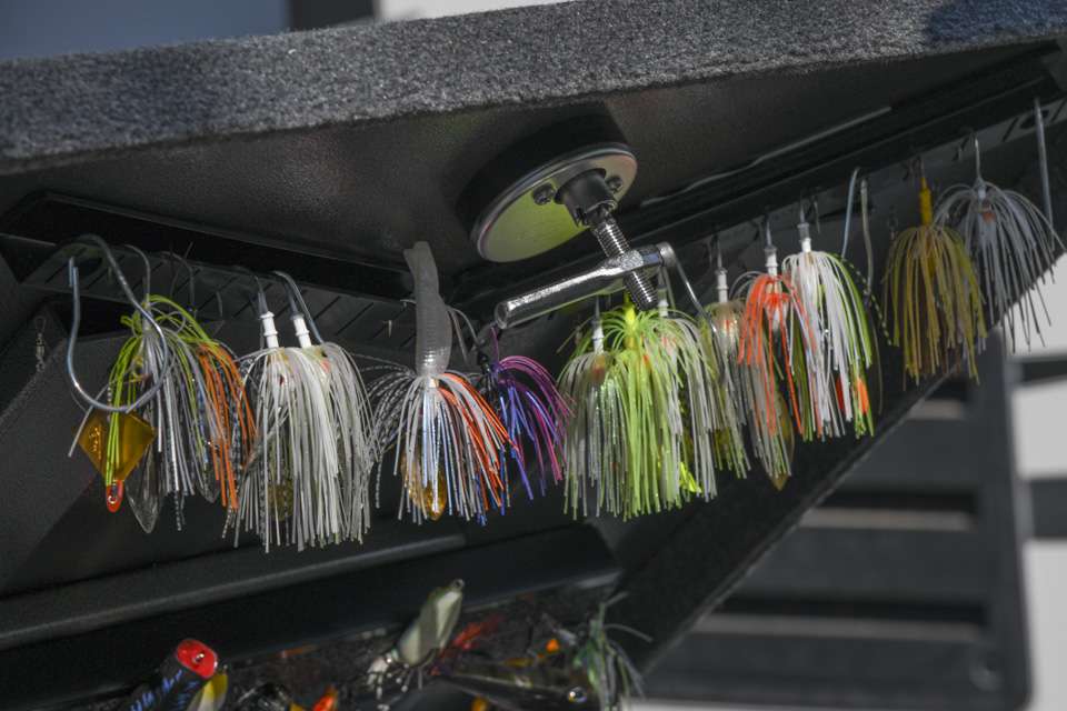 <b>Carl Jocumsen</b><br>
<b>Favorite bait:</b> 1/2-ounce Bassman TW Series Spinnerbait, white/chartreuse, with tandem Colorado and mag willow blades. An X-Zone Lures Pro Series Swammer is added for a trailer. 
