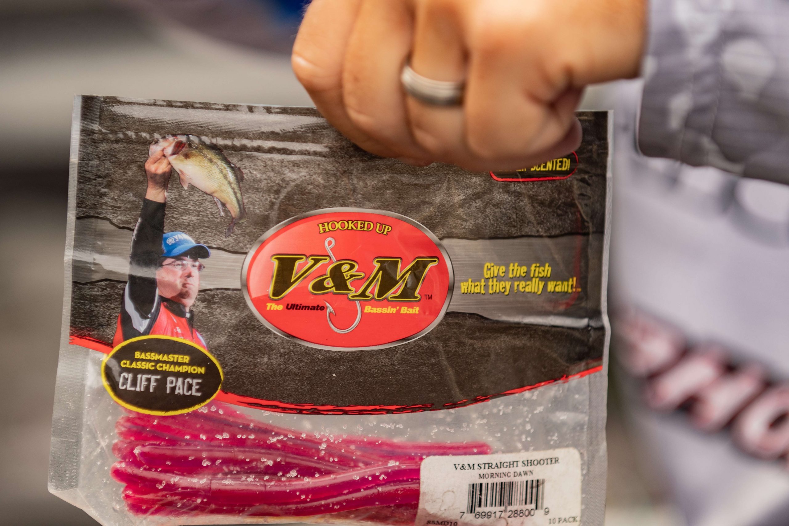 The fourth bait of choice is a V&M Straight Shooter worm. Itâs a 4.5-inch finesse worm loaded with salt. When the fish can feel the pressure, Gleason has no problem grabbing a lighter spinning combo and going to work with lighter line. 