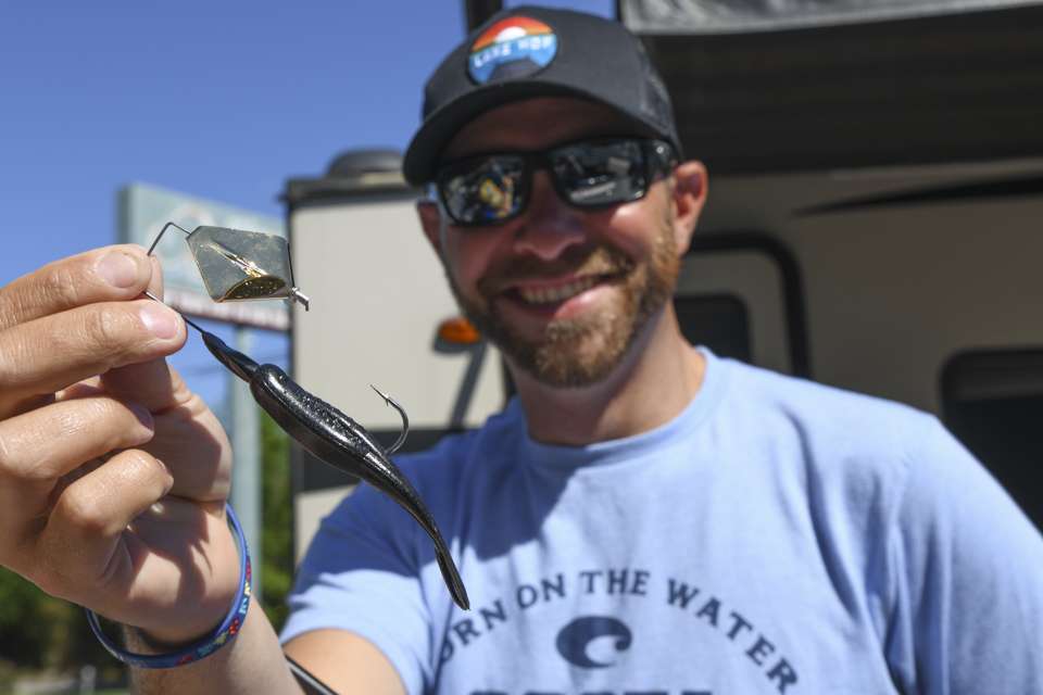 <b>Brandon Lester</b><br>
<b>Favorite bait:</b> Buzzbait designed for the blade to make contact with the head, and a soft plastic frog trailer. <br>

<b>Why he uses it:</b> âBuzzbaits get a lot of attention and produce reaction strikes for docile fish in river systems,â said Lester. âThe flat shape of the frog allows me to skip it beneath docks for more coverage.â 
