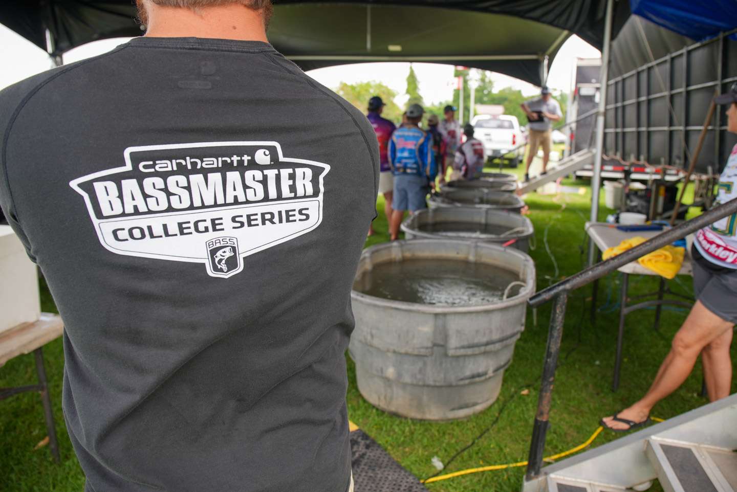 Day 1 behind the scenes action for the 2021 Carhartt Bassmaster College Series National Championship presented by Bass Pro Shops!