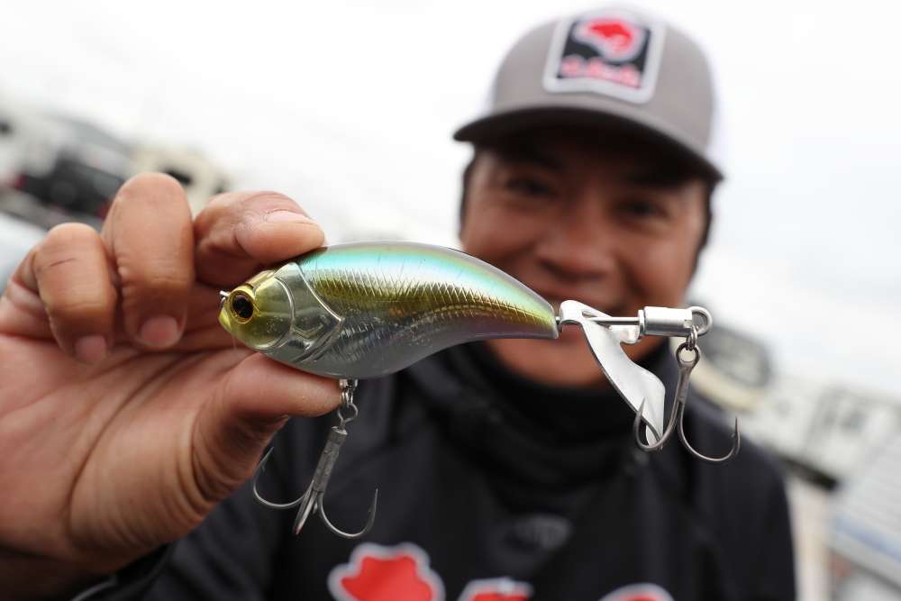 Kimura shows off a Deps Evoke Zoro. This is a bait he is working to bring to the market with Deps. 