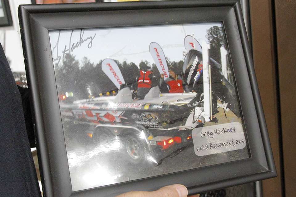 This photo is of Greg Hackney at the 2010 Bassmaster Classic. That was the first year a Phoenix was represented in the Classic and this launch photo is something tangible to remember it by.