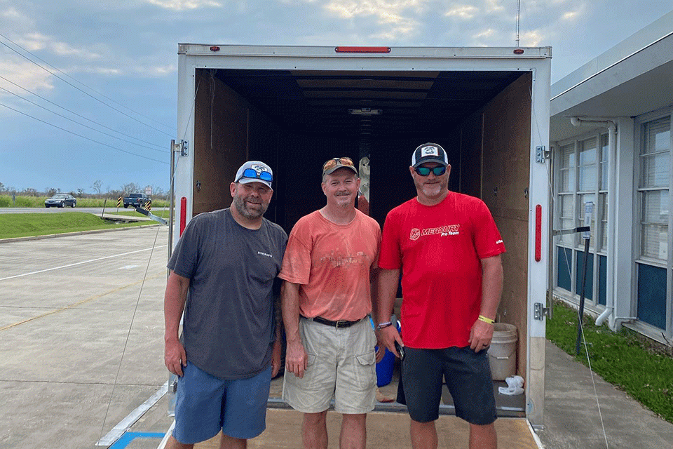 Another of Rivetâs Elite roommates, two-time Classic champion Hank Cherry, came down with a trailer full of survival supplies. Rivet said it teared him up and cheered him up at the same time. Elite Caleb Sumrall also dropped off a truckload.