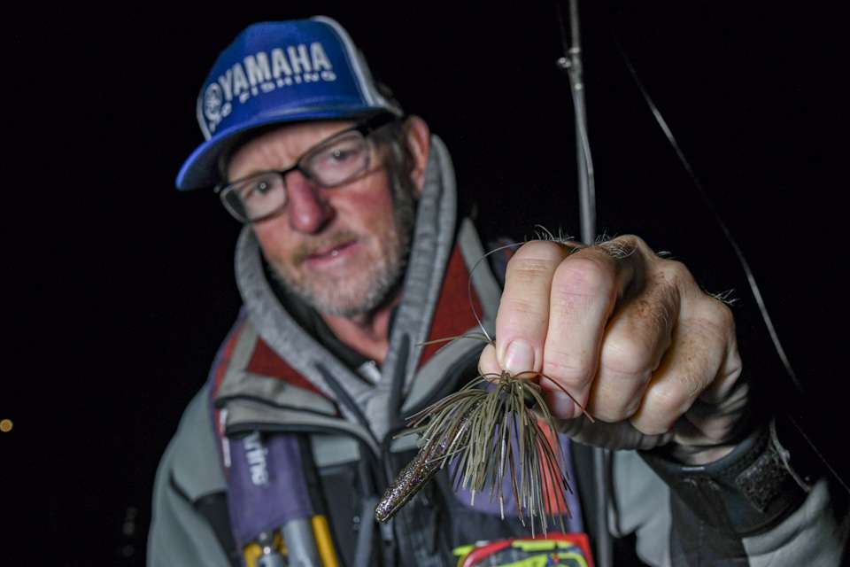The hometown angler paired his homemade jig with a Z-Man Finesse TRD. 