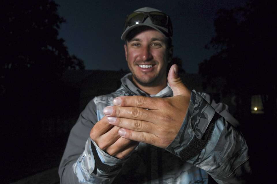 <b>Chris Johnston (7th; 71-3)</b><br> 
Johnston relied on a prototype bait that he and his brother Cory are working on with Spro. The bait was fished on a drop shot as well as a Ned rig. 
