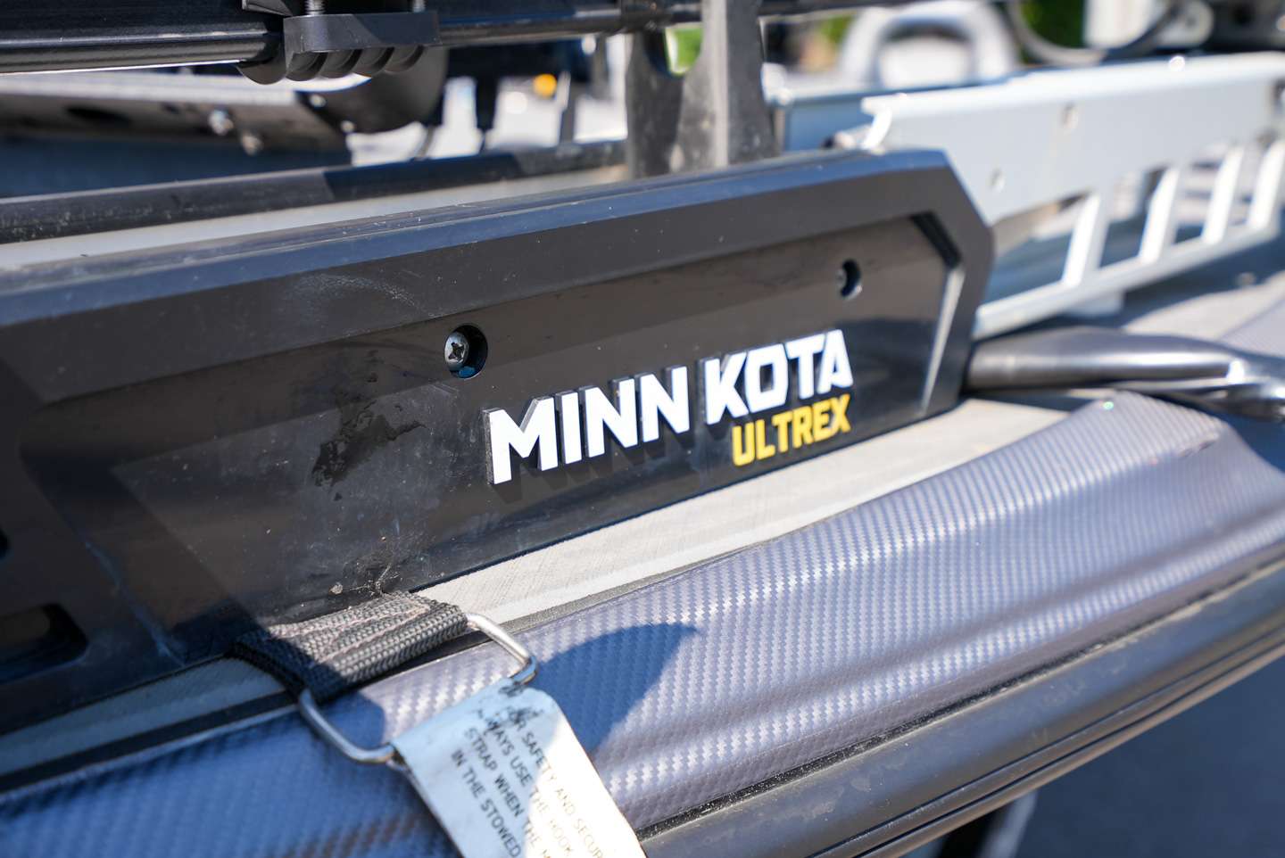 The bow of Hamner's Falcon F205 is home to a Minn Kota Ultrex. 