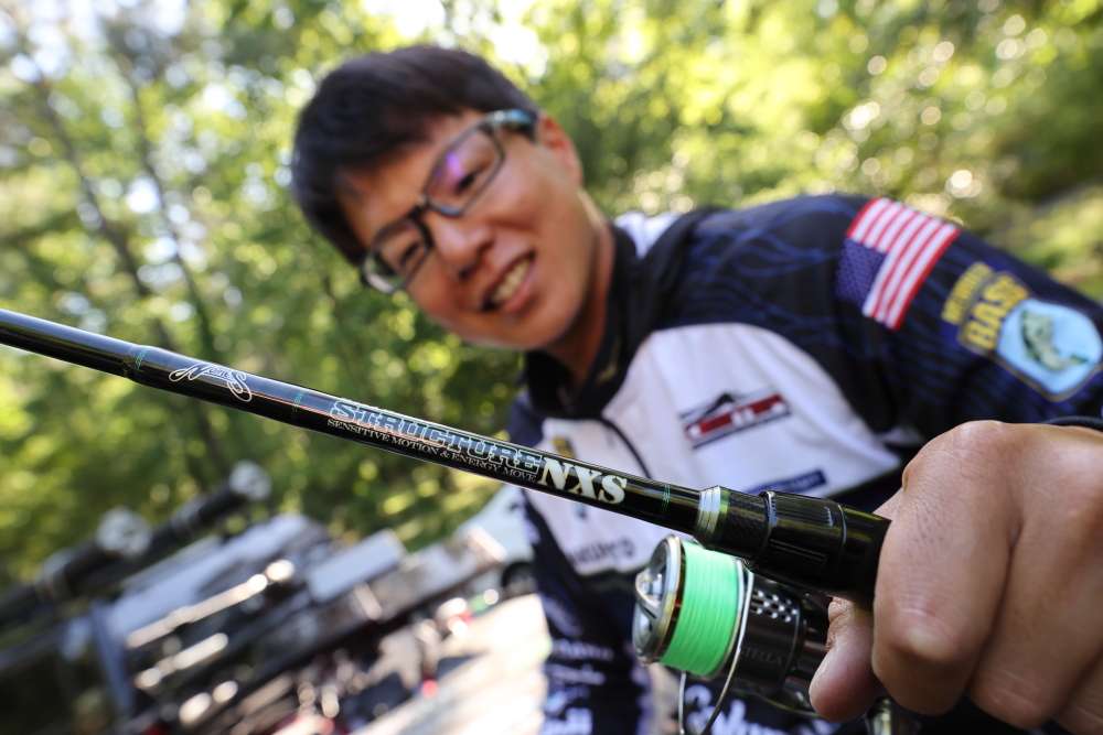 A Nories Structure NXS 680MLS is one of Ito's favorite rods. 