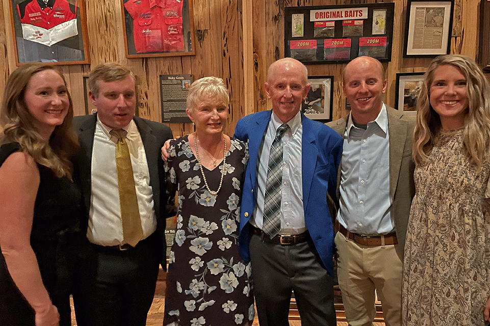 Trip Weldon and wife, Mary, pose with sons Hank (left) with Mallory and Ben with wife, Abby.