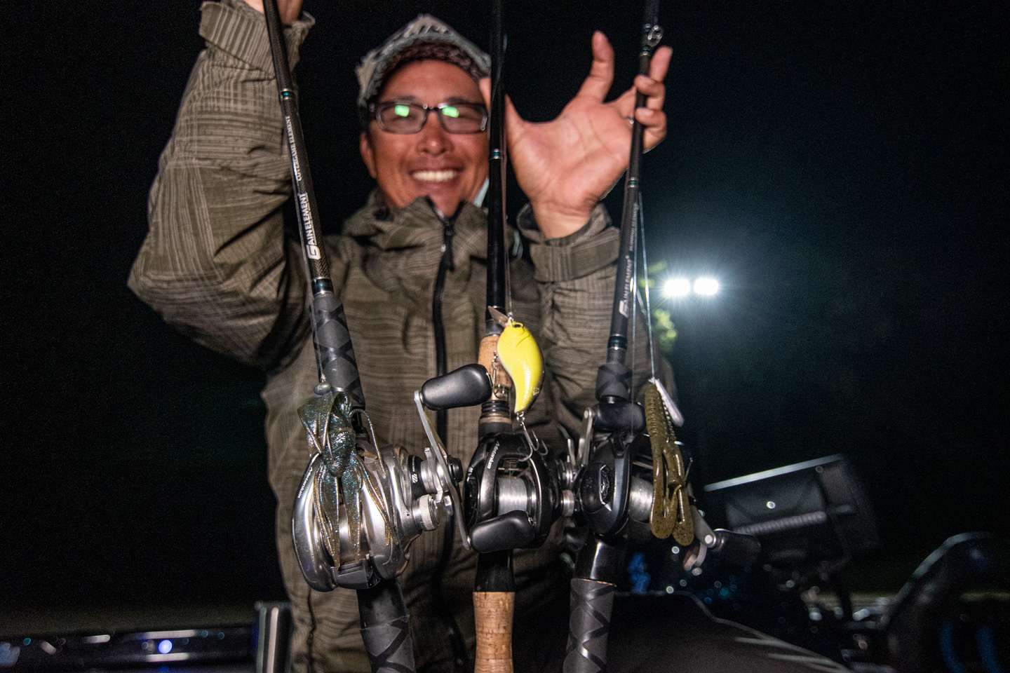 <b>Matsayumi Matsushita (6th, 39-9) </b><br>
The 38-year-old resident of Tokoname, Japan, clinched a Bassmaster Elite Series invitation by finishing 6th at Grand Lake and 2nd in the Opens overall points race. Matsushita relied on three main lures fished around brushpiles and boat docks. They were a chartreuse Deps Evoke 2.0 crankbait, a 4-inch Deps Barbute creature bait, free-rigged with a 3/8-ounce weight and a green pumpkin/blue Jackall Lures drift crab on a 3/16-ounce football head jig.
