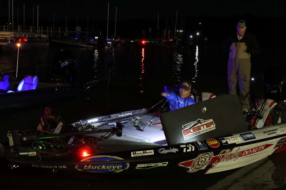 See the sights from takeoff on Day 1 of the Basspro.com Bassmaster Open at Grand Lake.  