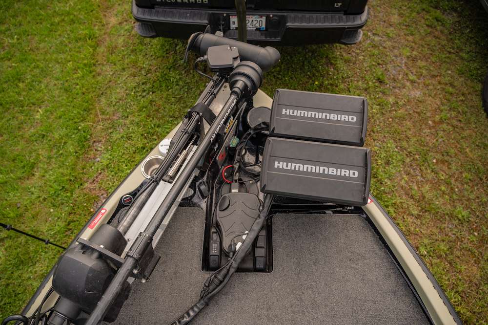 Elite pro Bob Downey recently gave a Bassmaster photographer a full tour of his 2021 tournament rig.
<br><br>
Starting at the bow, here is where Downey gets to work on catching bass. The front of this Bass Cat definitely has a lot going on.