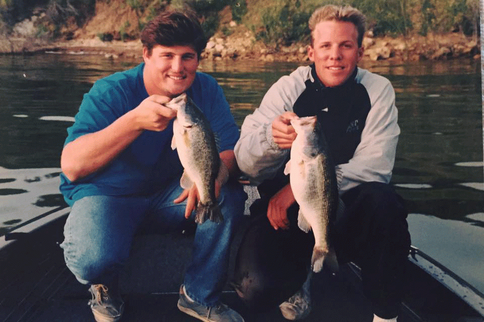 Martens grew up fishing in Southern California with the likes of friend David Racusin on Lake Castaic. Racusin recalled Martensâ mother, Carol, was trying to get them to leave when they doubled up for these fish.