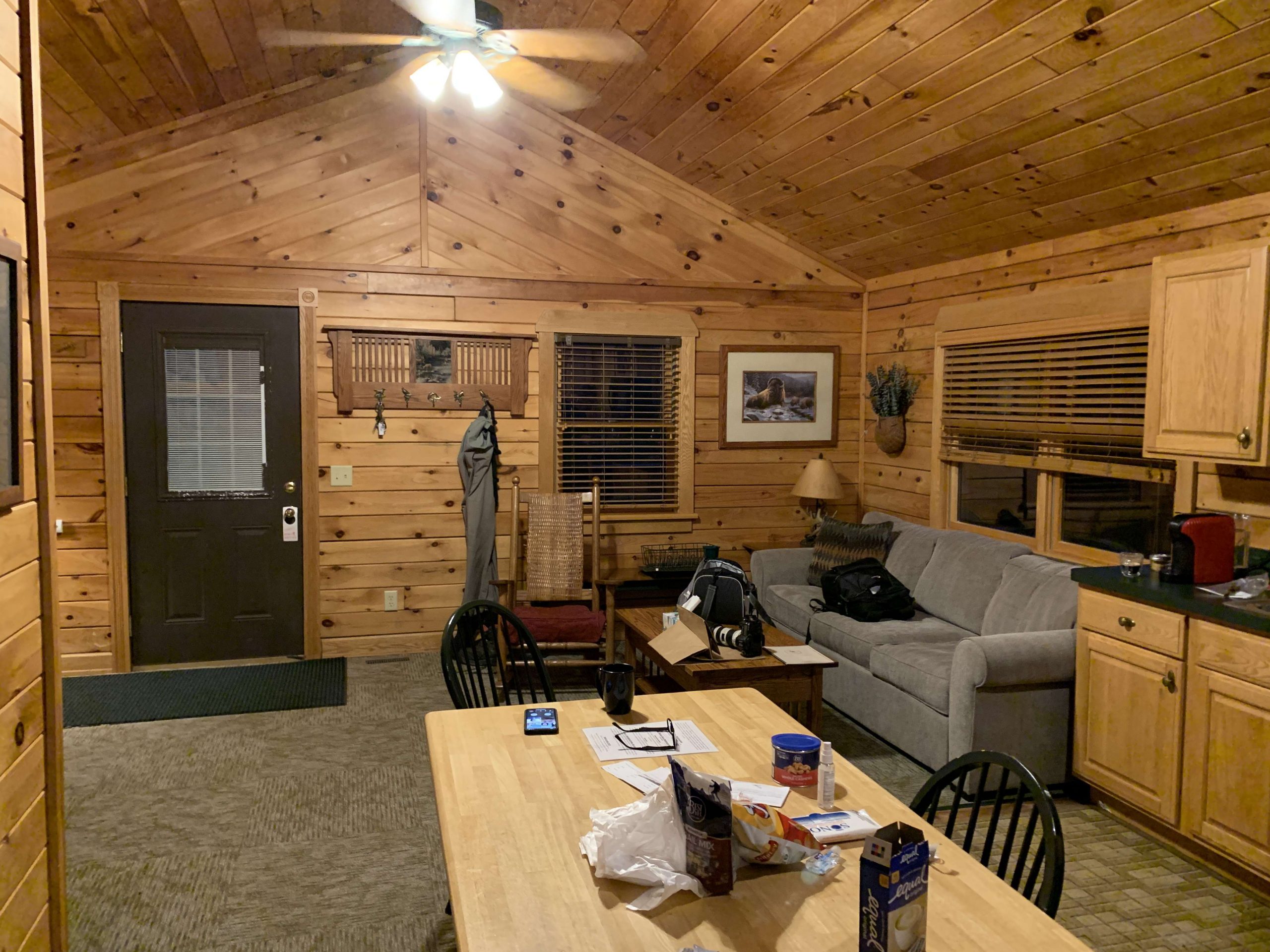 Hereâs the inside of our cabin â¦