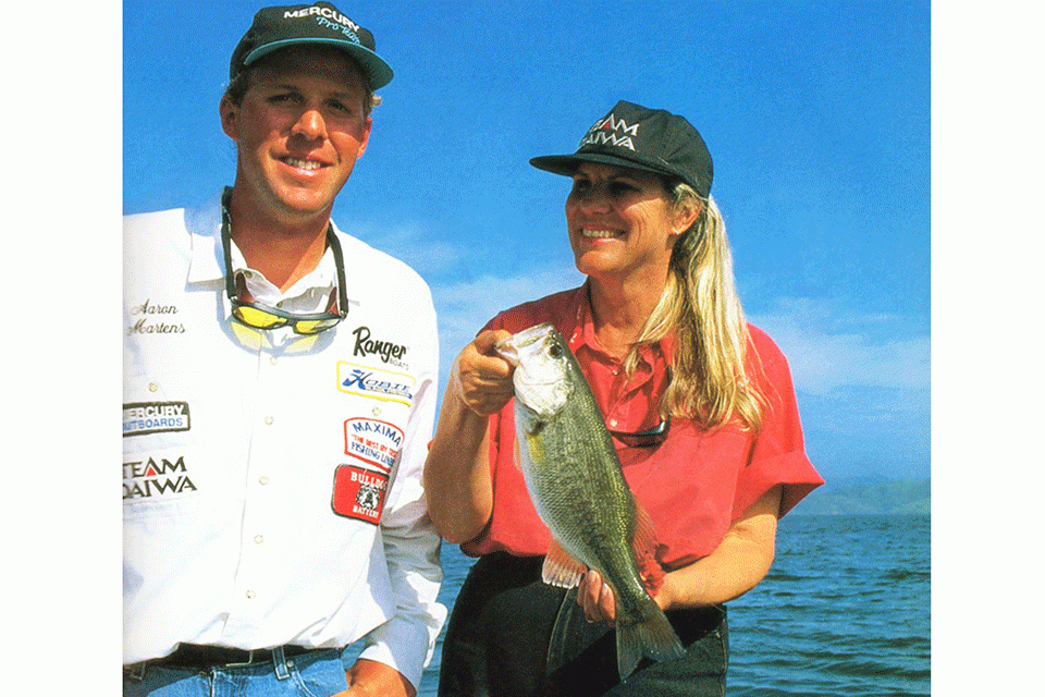 Martens also wrote how his mother always liked to remind him of their fishing exploits, including him hooking and losing a monster 16-pounder on Lake Casitas. The two bonded through fishing, and she was a regular at Elite Series events. This photo is from 1997, when Martens began fishing B.A.S.S.