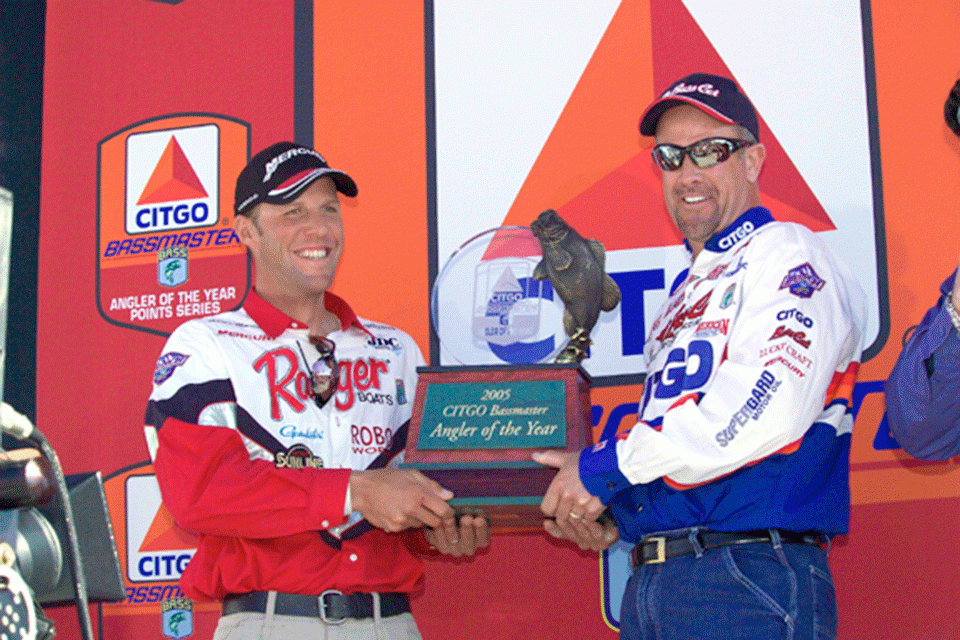 In 2005, Martens won his first of three Bassmaster Angler of the Year titles, handed to him by Marty Stone after the Table Rock Lake event. Martens is one of only five anglers who have won more than two AOYs.