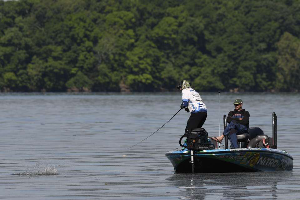 <b>Pickwick Lake, Tennessee</b><br>
The mid-May tournament on the Tennessee River had the largemouth in full postspawn mode, with many already having set up on familiar offshore areas. 

