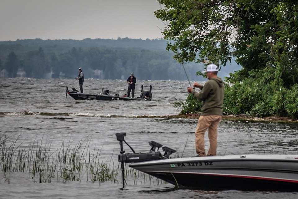 <b>Oneida Lake, New York</b><br>
The largemouth and smallmouth were ganged up offshore in their usual summer haunts, drawing crowds of anglers at the late July event in central New York. 
