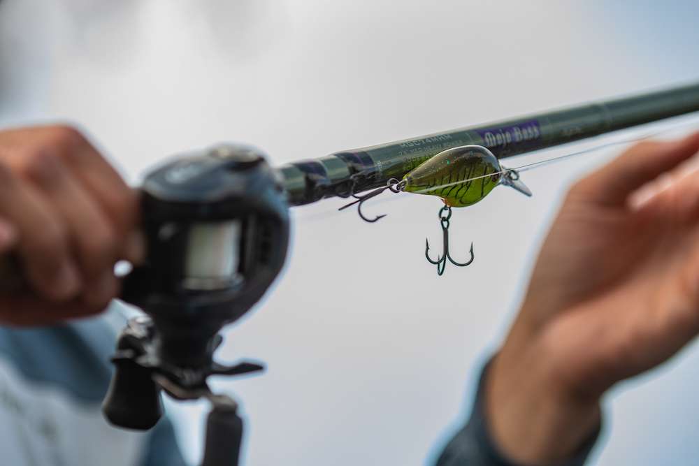 The Rapala DT is tied on the St. Croix Mojo cranking rod and ready to go.