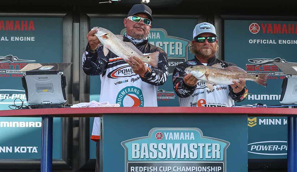 See how the anglers fared after the first day of the 2021 Yamaha Bassmaster Redfish Cup Championship presented by Skeeter!
<br><br>
First up, Jeremy Heimes and Micky Gibbs (9th, 7 - 11)