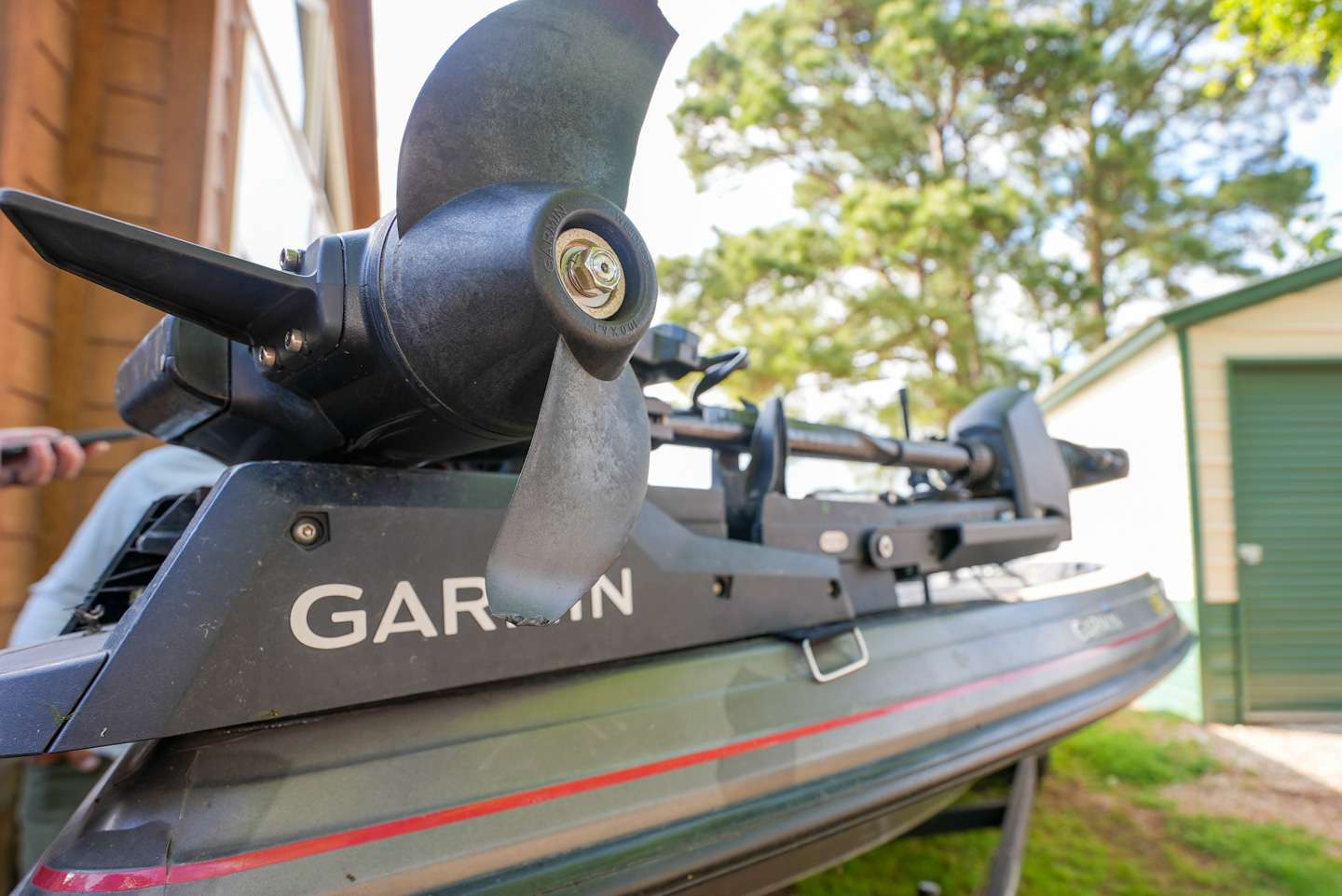 This is Johnston's second season using the Garmin Force trolling motor. 