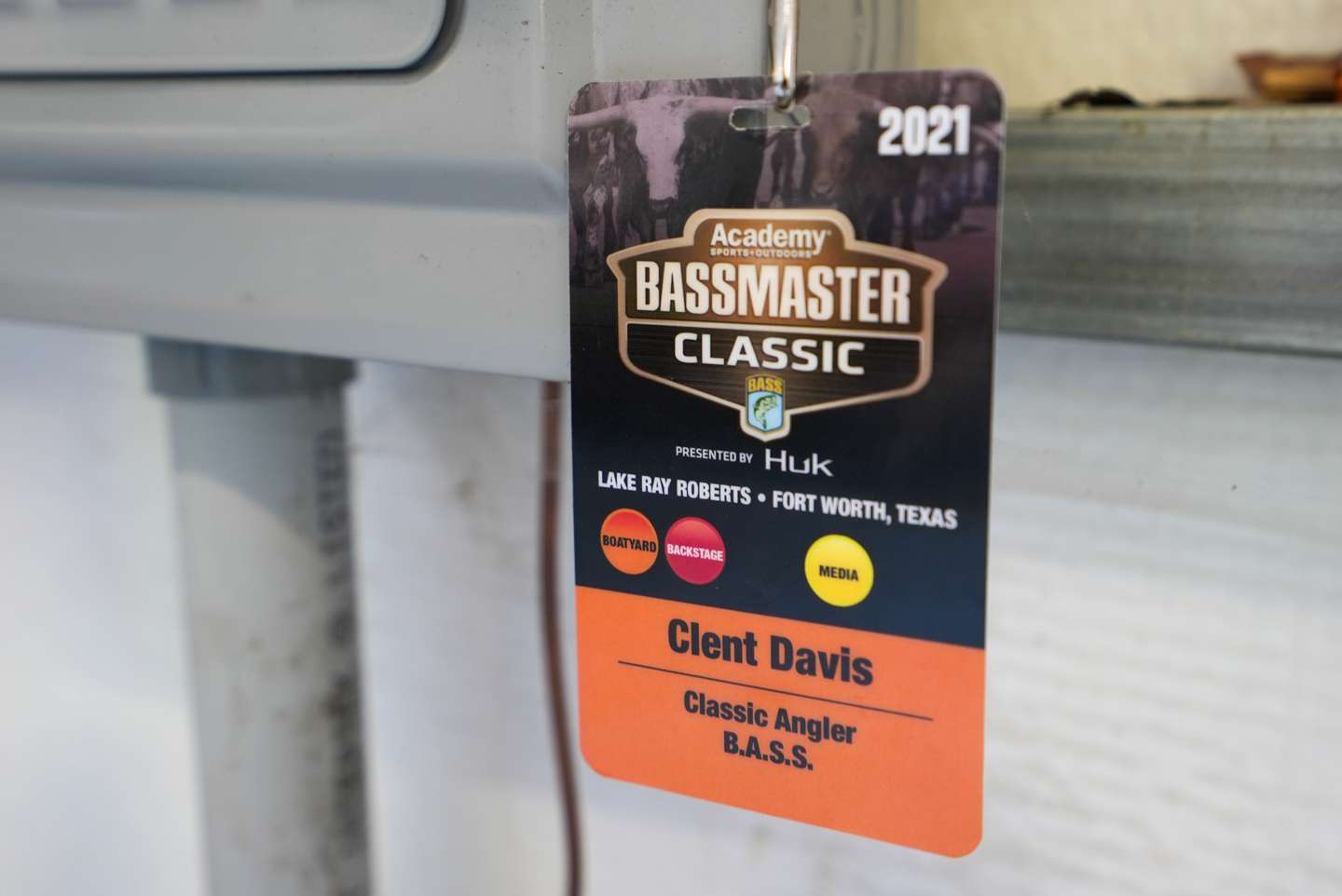 Davis does his best to keep as much Bassmaster Classic memorabilia as possible. 