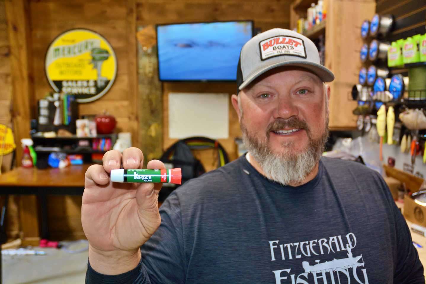 Krazy Glue? You bet and here is why. âYou can glue baits, braided line, just about anything that needs putting back together,â he said. âItâs surprising how many times this stuff has come in handy and saved the day.â  