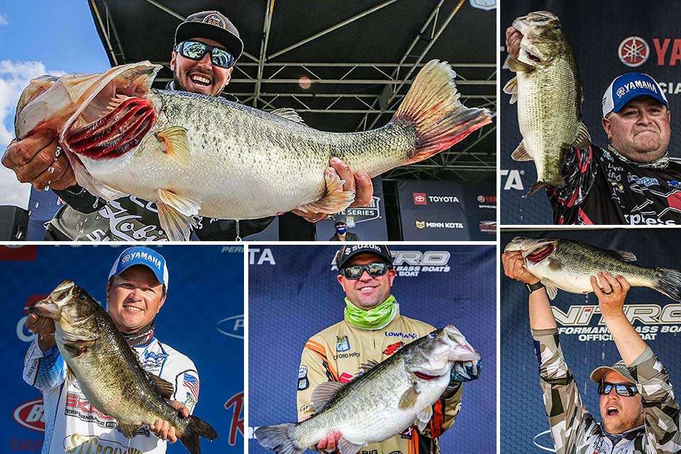 The Big Bass on the Big Stage of the Bassmaster Elite Series made many realize Big Dreams in 2021. Following is a photo journey of the largest bass landed during the season and what they meant in the big picture.