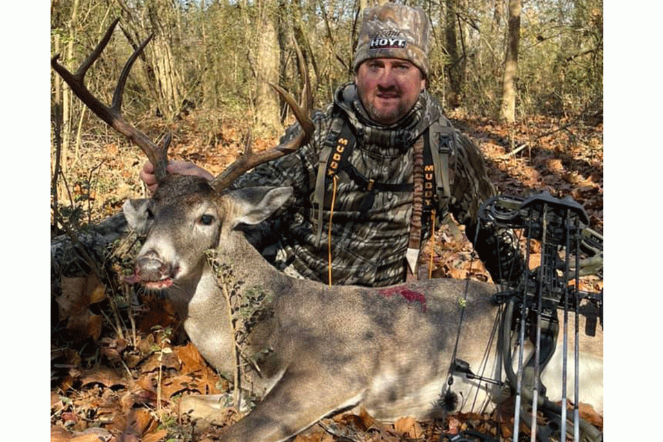 Of course, he was only tagged out in North Carolina. The hunting continued through December when he put this beast down in Georgia, his first in that state.