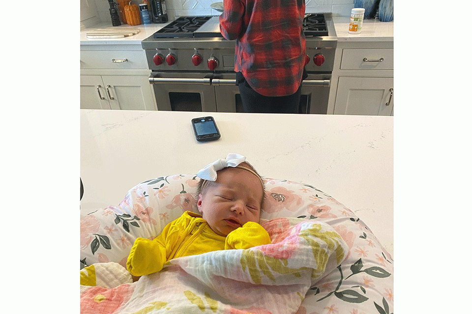 Micah Frazier called his wife, Anna, a super woman as they made it home the day after she gave their son, Huck, a little sister. Tenley Jo was born on Oct. 15. There must be something in the water down in Georgia.