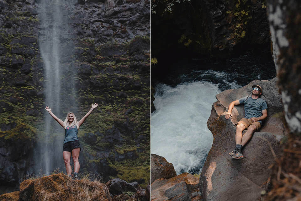 Others, like Brandon Palaniuk, got far away from the Elite grind once the season ended. âDid some exploring with Tiffanie,â he posted. âThe 294-foot waterfall was pretty awesome to stand under.â