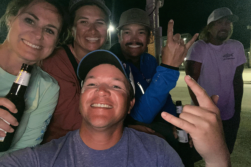 Derek Hudnall rallied from deep in the 10-team field to finish second in the Redfish Cup, winning a set of lithium batteries. âNight out celebrating first- and second-place finishes ⦠Yep, Chris Zaldain got me again! Congrats, brother!â