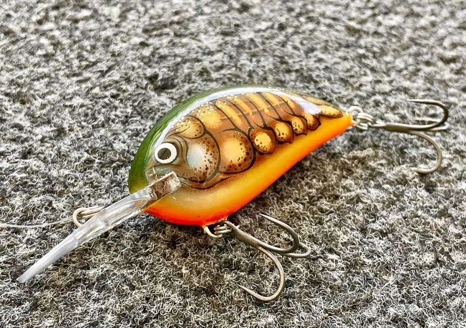 <b>2)</b> Summertime finds Gustafson fishing a lot of shallow water for smallies and the Bagley Sunny B crankbaitâs 6- to 8-foot range offers the ideal bite-size meal. This baitâs efficiency has largely replaced shallow jerkbaiting for Gustafson.