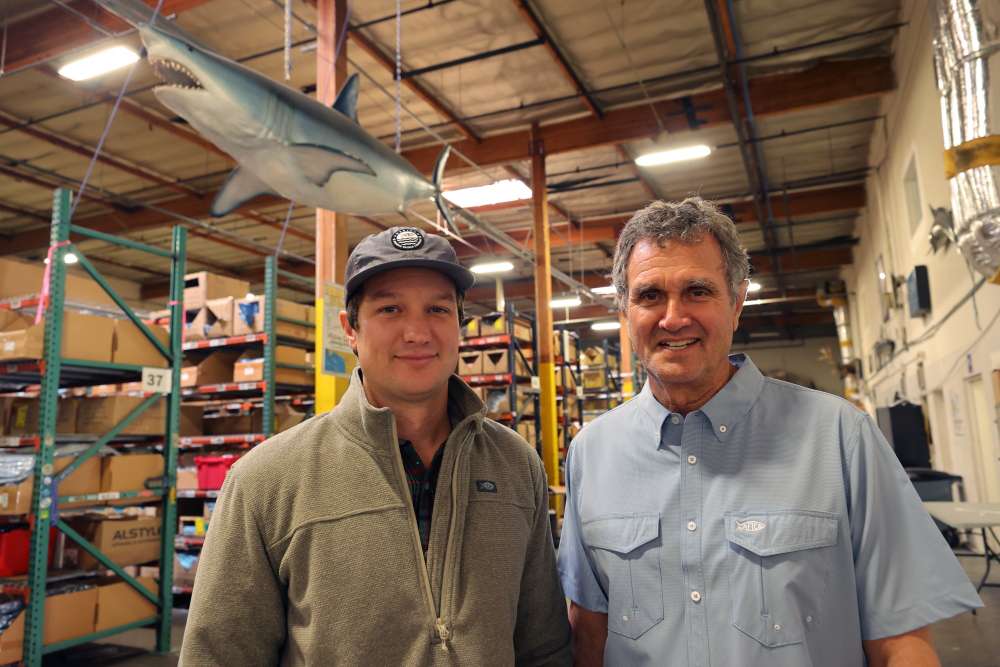 Casey and Bill spend some time in the warehouse telling stories and talking business. 