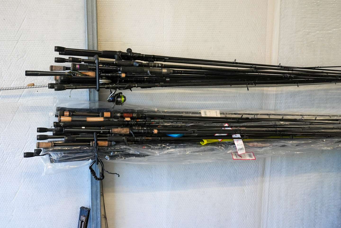 Although Davis only had a few rods in the boat, he keeps plenty of rods at the ready. 