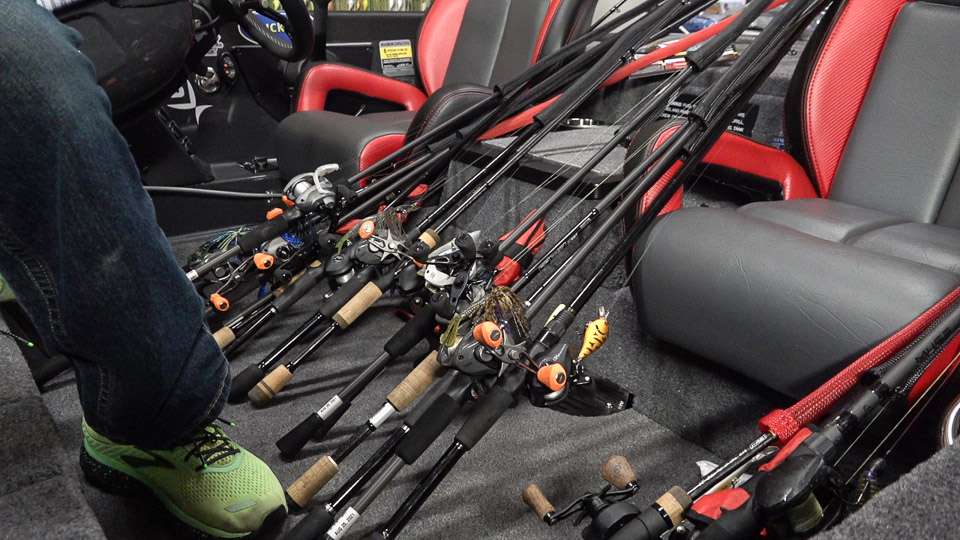 These 13 Fishing rigs saw action during a derby fished in cold water conditions. “The baits that I lean on to get me through the winter are lightweight, tight-wobbling balsa crankbaits,” Swindle said. He also relies on sonar to see the bass and cast into their strike zone with a small jigging spoon.