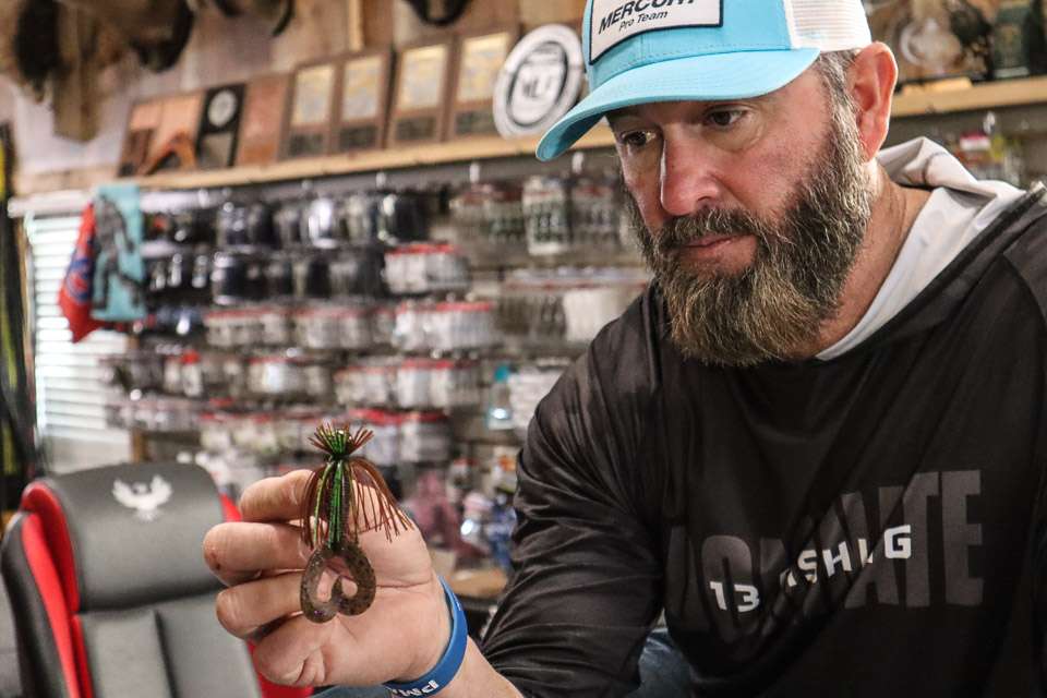 Another compact jig in the lineup is an alternative to the first two choices. “This is the jig that I rely on when the water temperature is in the mid-40s, into the low 50s,” Swindle said. 