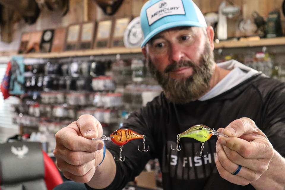 Crankbaits come into the lineup, with these choices designed specifically for cold water. The choices are the Rapala DT 6, with a running depth of 6 feet, and the newest addition, the DT8, adding another 2 feet of depth. “The DT8 is a game changer, because now we have a crankbait of the same profile as the DT6 that expands the strike zone into 8 feet,” Swindle said. “I love a DT-6, but sometimes if I’m trying to hit a particular target, I need to throw way past it, reel the bait pretty fast to get it there and then finesse it across it.” The DT-8 allows him to make long casts, get the bait to the bottom and slow it down. He gets another 2 feet of depth using 8- or 10-pound monofilament line. 