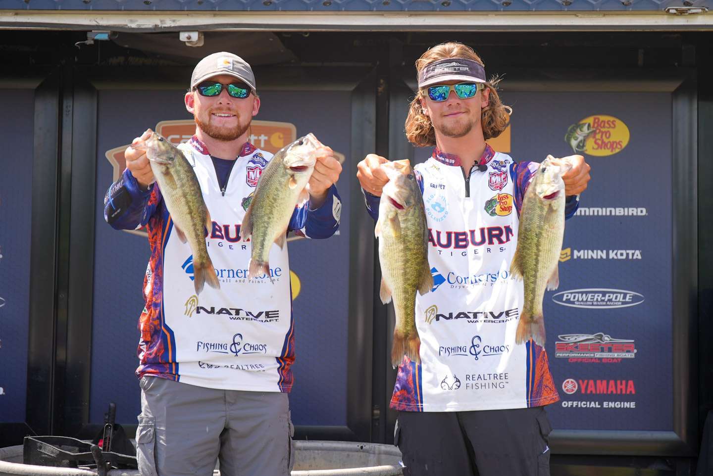 <b>Garrett Warren - Hayden Marbut, Auburn University</b><br>  Auburn’s Garrett Warren (right) saw success during the 2021 season fishing with Will Jones. The duo notched three Top 50 finishes and ended the season in sixth place in the Team of the Year race. In 2022, Warren will team up with former Bassmaster High School All-American and High School National Champion Hayden Marbut (not pictured). Look for this talented team to make a statement this season. 