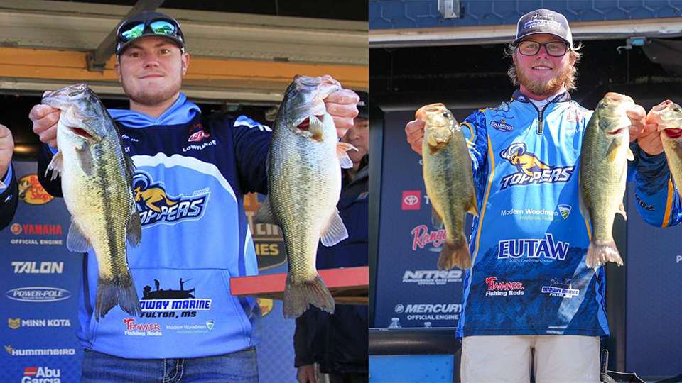 <b>Isaac Duncan - Fisher Overton, Blue Mountain College</b><br> Blue Mountain’s Isaac Duncan and Fisher Overton are veterans of the Bassmaster College Series. In 2021, both anglers fished with different partners finding sporadic success, but in 2022 look for this duo to be deadly. 